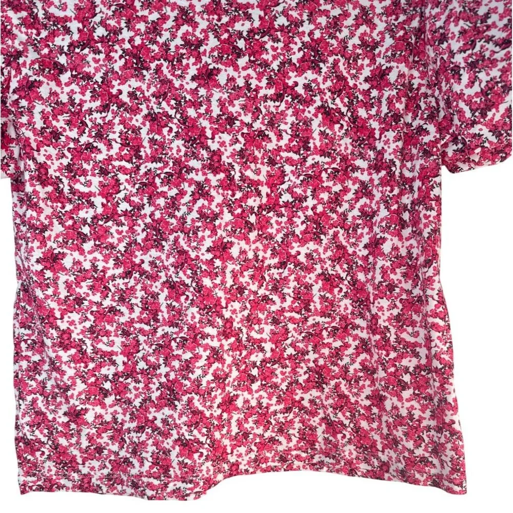 2/$30 ZARA Medium Floral Print Top With Puff Sleeves